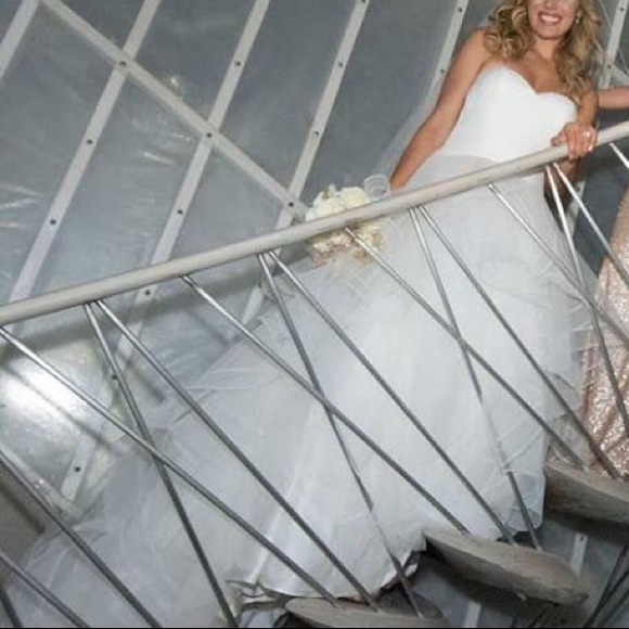 PRONOVIAS ALBANIA Ivory Wedding Gown -Size 8 - Picture 5 of 6